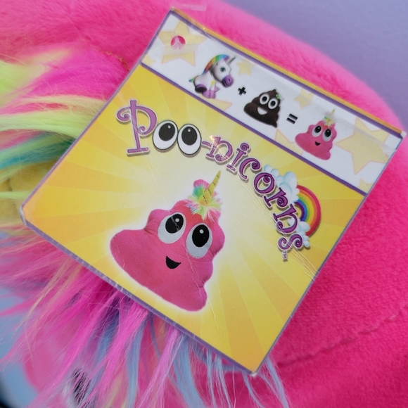 Poo-nicorns Pink Plush Toy Emoji Pillow plus Classic Poo Emoji Plush 💩 - Picture 8 of 10